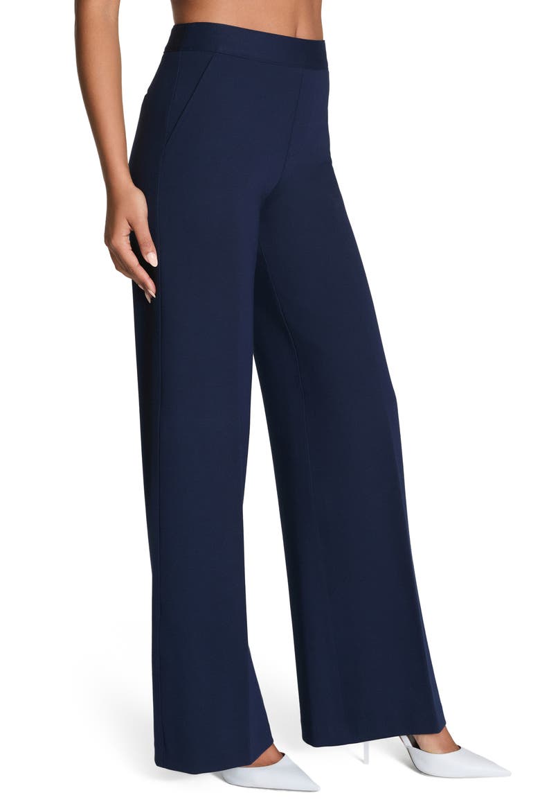 SPANXsupersmooth™ PerfectFit Ponte Wide Leg Pants, Alternate, color, TIMELESS NAVY