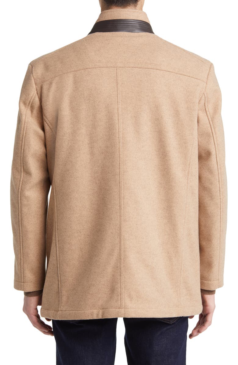 Johnston & Murphy Upton Bib Insert Car Coat, Alternate, color, Camel