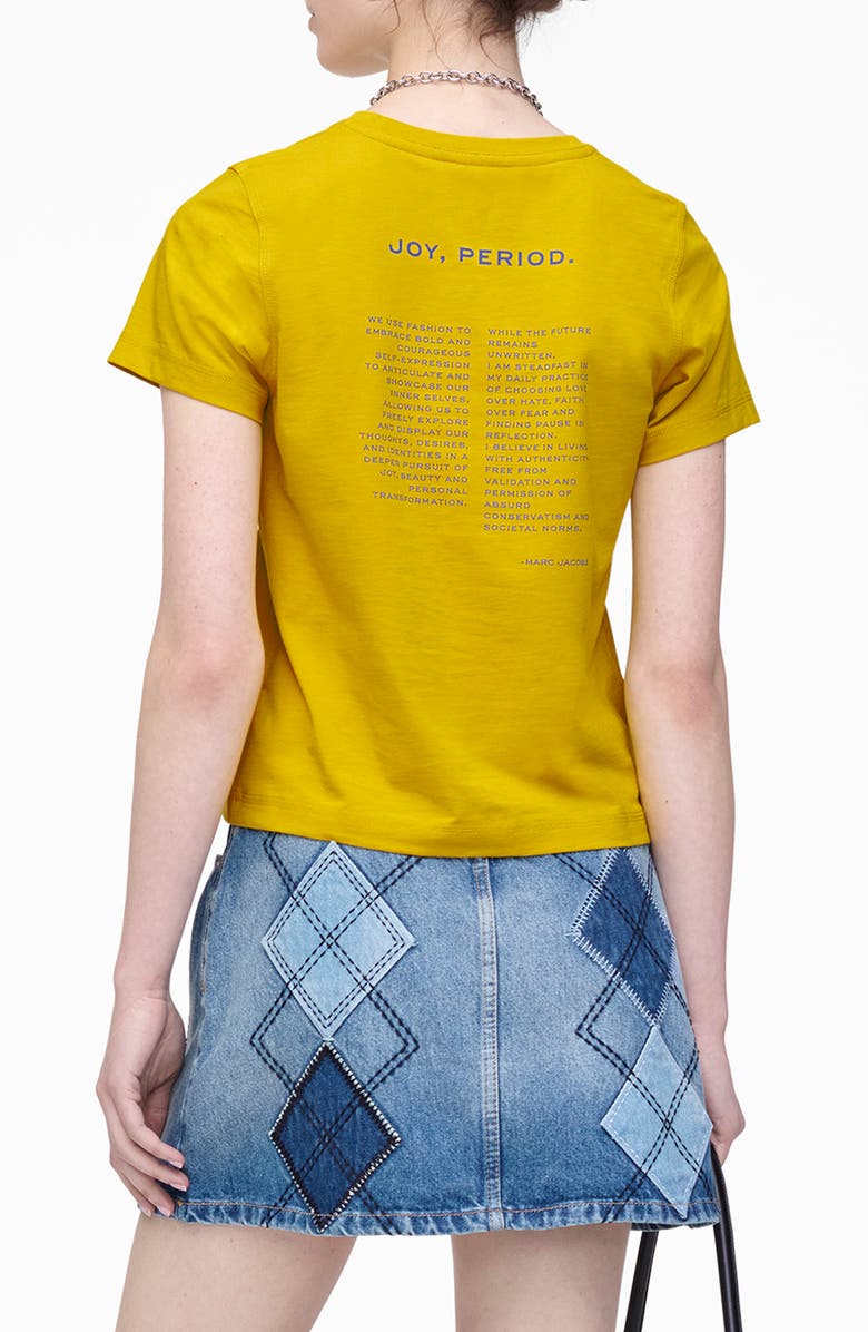 Marc Jacobs Joy, Period Slim Cut Graphic T-Shirt, Alternate, color, Joy Yellow