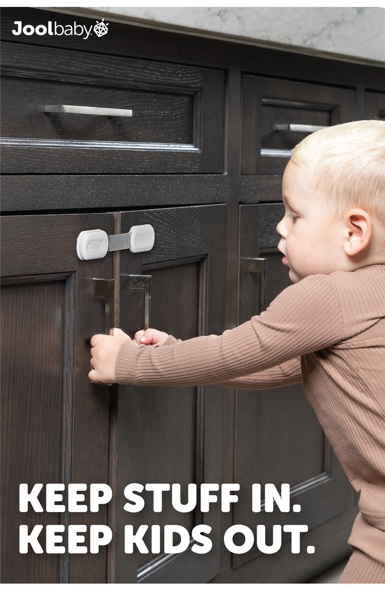 Jool Baby Multi-Use Safety Strap Locks Multi Use Strap Lock, Alternate, color, White 12 Pack