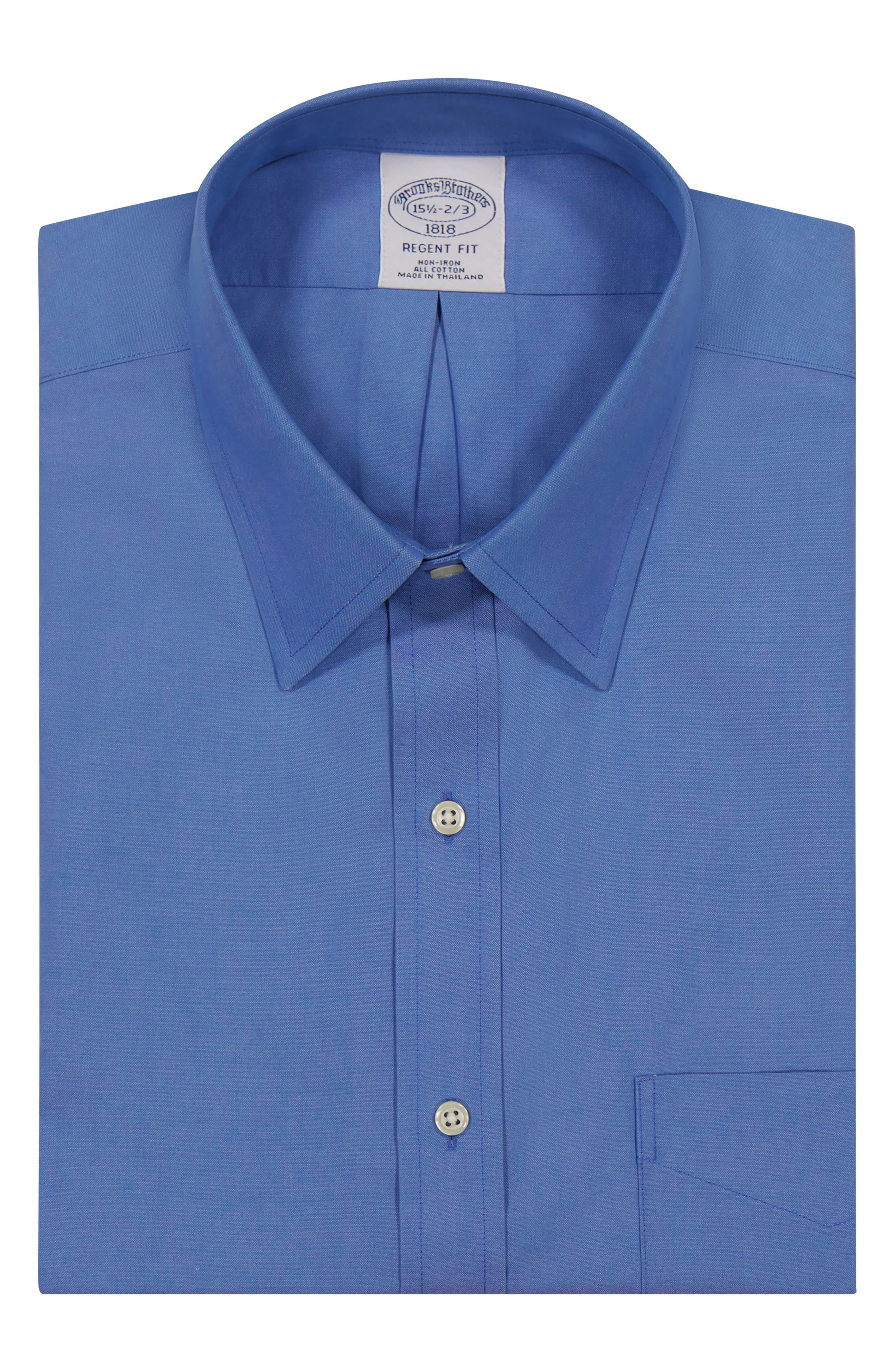 regent fitted dress shirt White & Blue Classic Fit Regent Track Stripe Dress Shirt  Thomas Pink