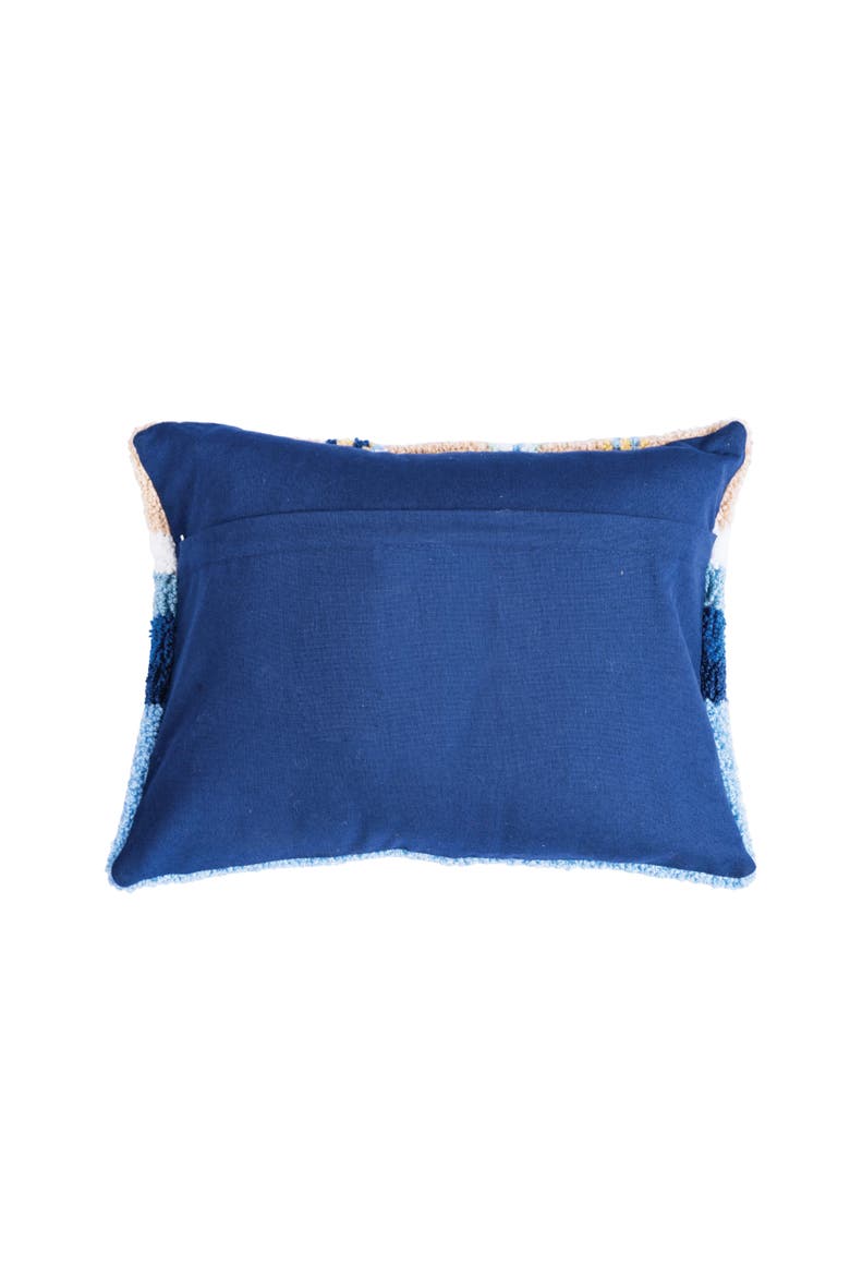 Surfboard Team Small Petite Mini Hooked Accent Pillow 12" x 16", Alternate, color, Blue