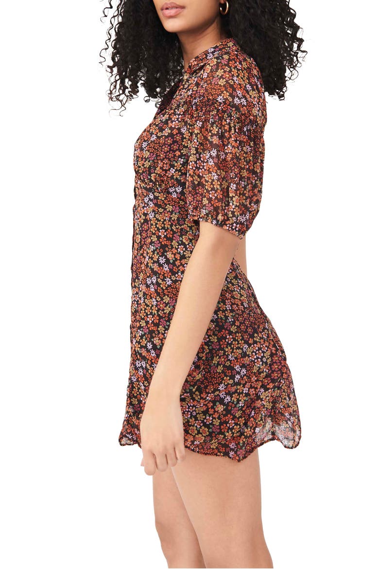 Bonnie Floral Print Minidress, Alternate, color, DUSK COMBO