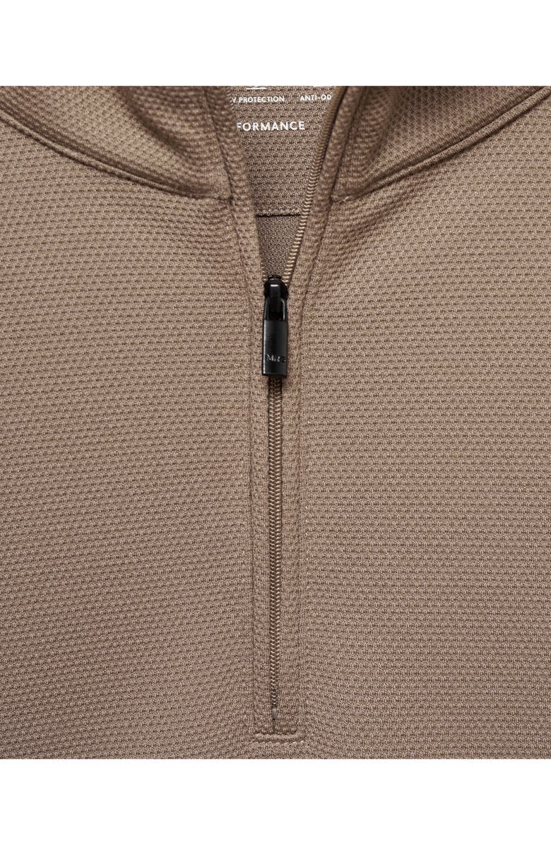 MANGO Antiodor Half Zip Performance Sweatshirt, Alternate, color, Mink Grey
