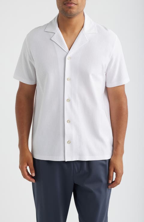 Kadin Short Sleeve Stretch Button-Up Shirt