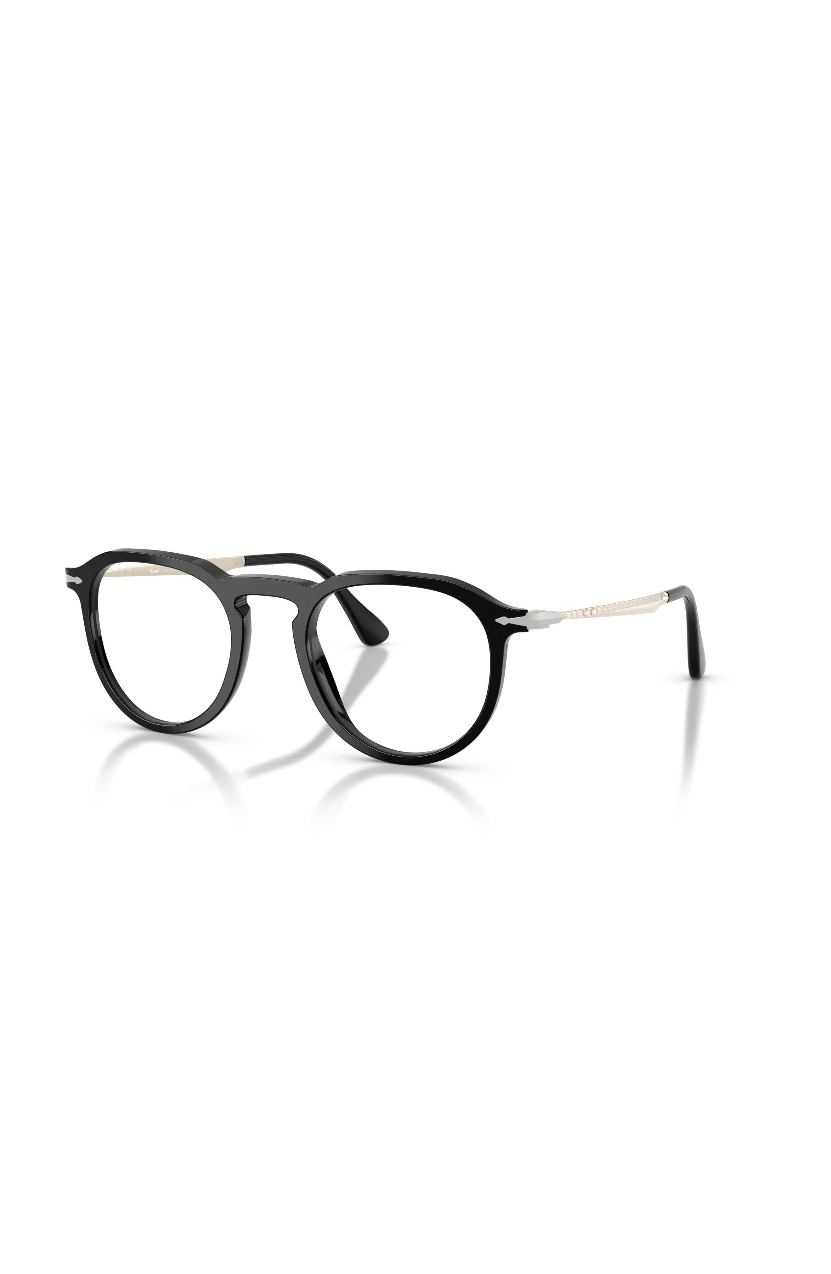 Persol 51mm Rectangle Optical Glasses In Black