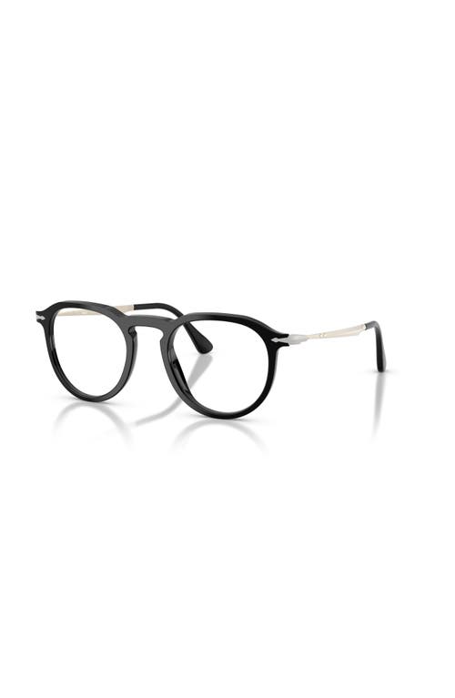 Persol 49mm Rectangle Optical Glasses In Brown