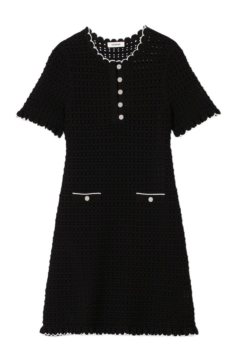 SANDRO Mini knit dress, Alternate, color, 