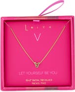 Leith Let Yourself Be You Bubble Initial Pendant Necklace