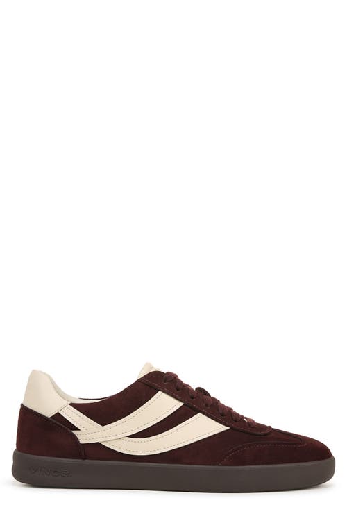 Vince Men's Oasis Mixed Leather Low-top Sneakers In Bordeaux/moonlight