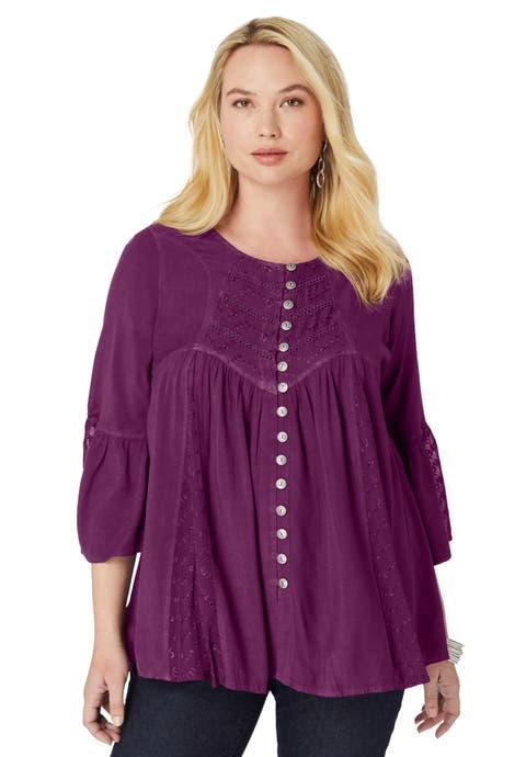 Taylor Acid Wash Big Shirt (Plus)