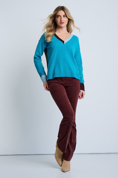 Lisa Todd Color Wheel Cashmere Sweater In Blue