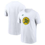 Nike Men's Nike White Oakland Athletics Cooperstown Collection Logo T-Shirt