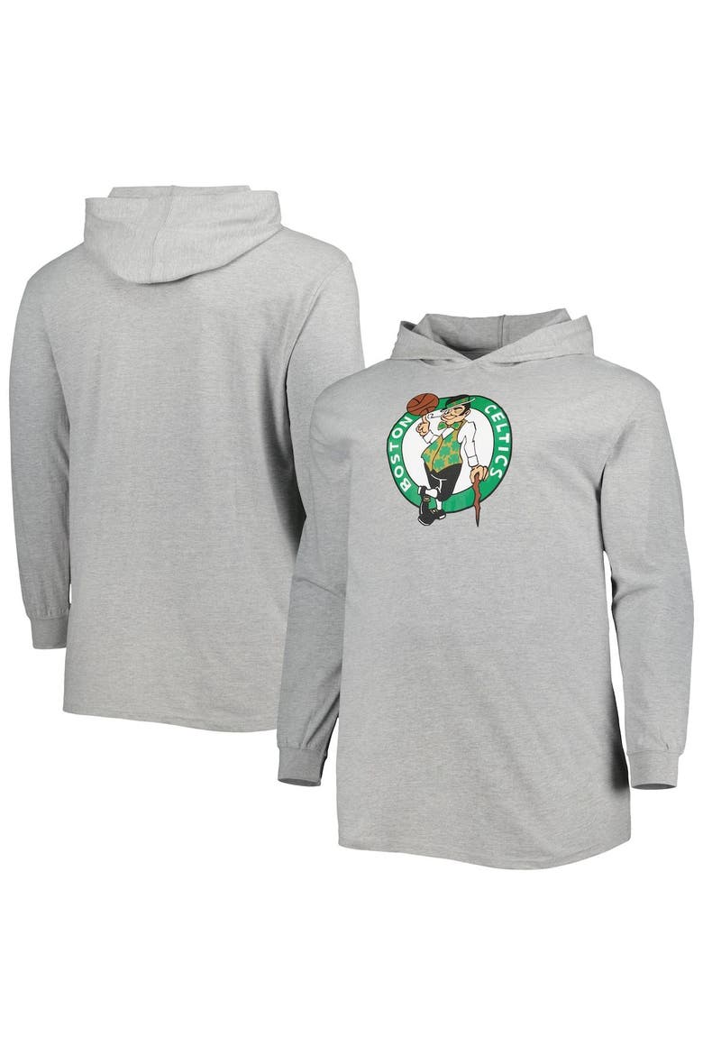 Men's Fanatics Branded Heather Gray Boston Celtics Big & Tall Pullover Hoodie, Main, color, Heather Gray