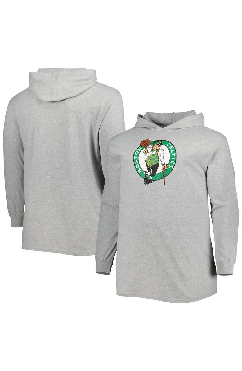 FANATICS Men's Fanatics Branded Heather Gray Boston Celtics Big & Tall Pullover Hoodie, Main, color, 