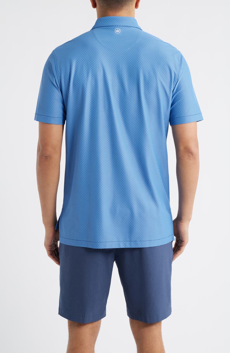 Peter Millar Grand Microprint Performance Piqué Golf Polo, Alternate, color, Windsor Blue