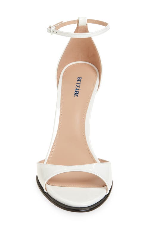 Betzábe Rita Ankle Strap Sandal In White Patent