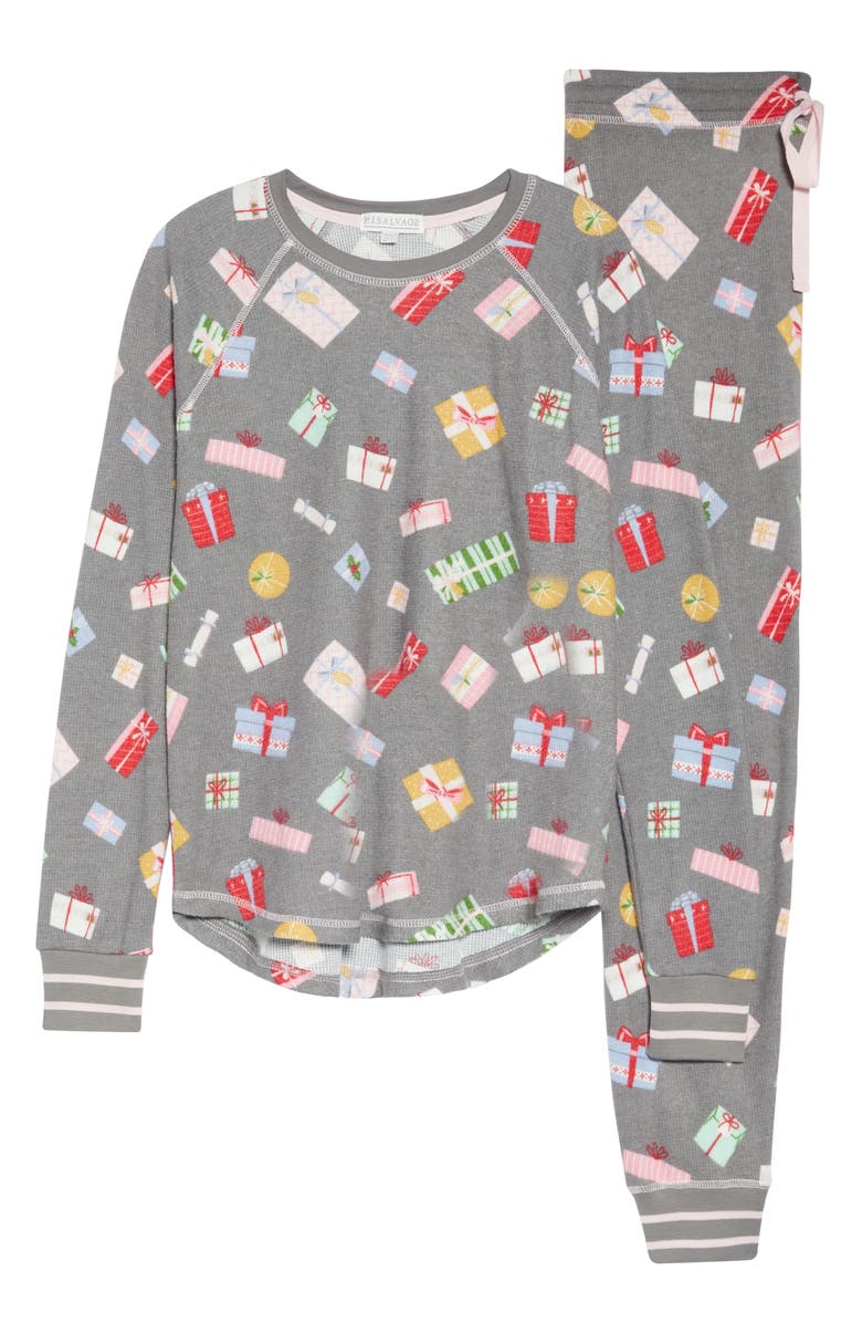 PJ Salvage Thermal Pajamas, Alternate, color,