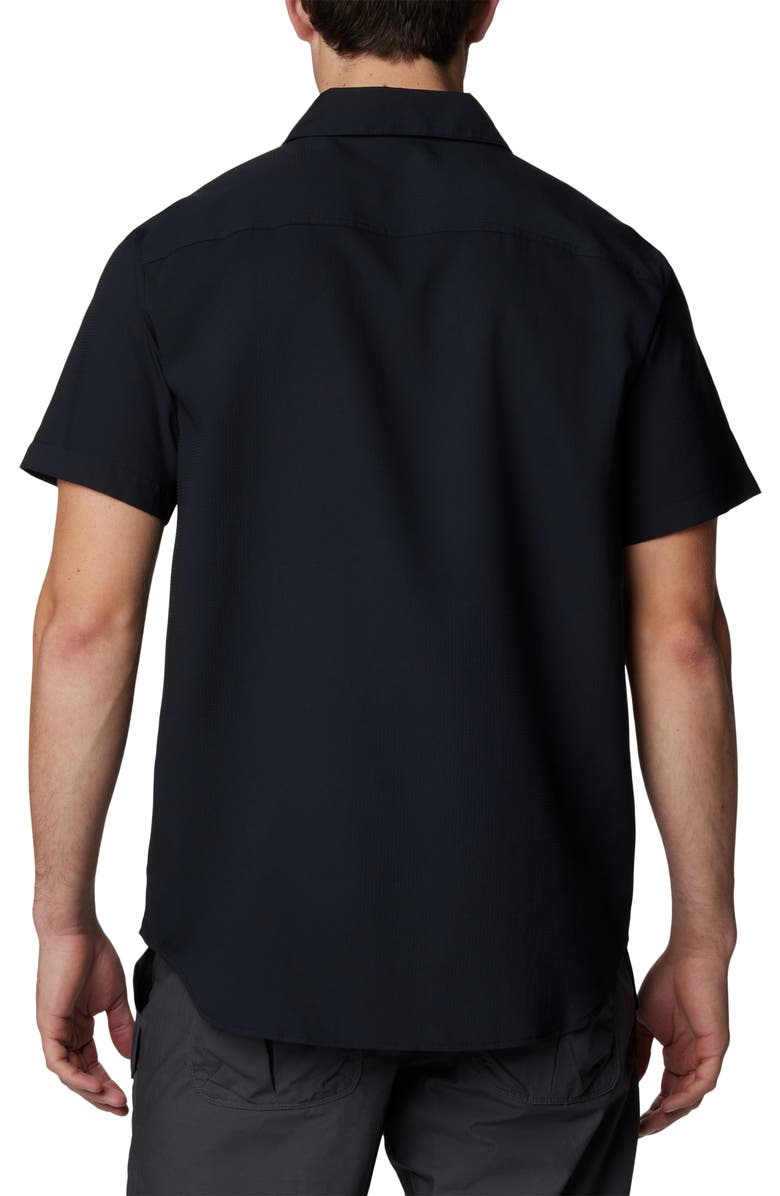 Columbia Red Eagle Lake Omni-Wick<sup>™</sup> Short Sleeve Button-Up Shirt, Alternate, color, Black