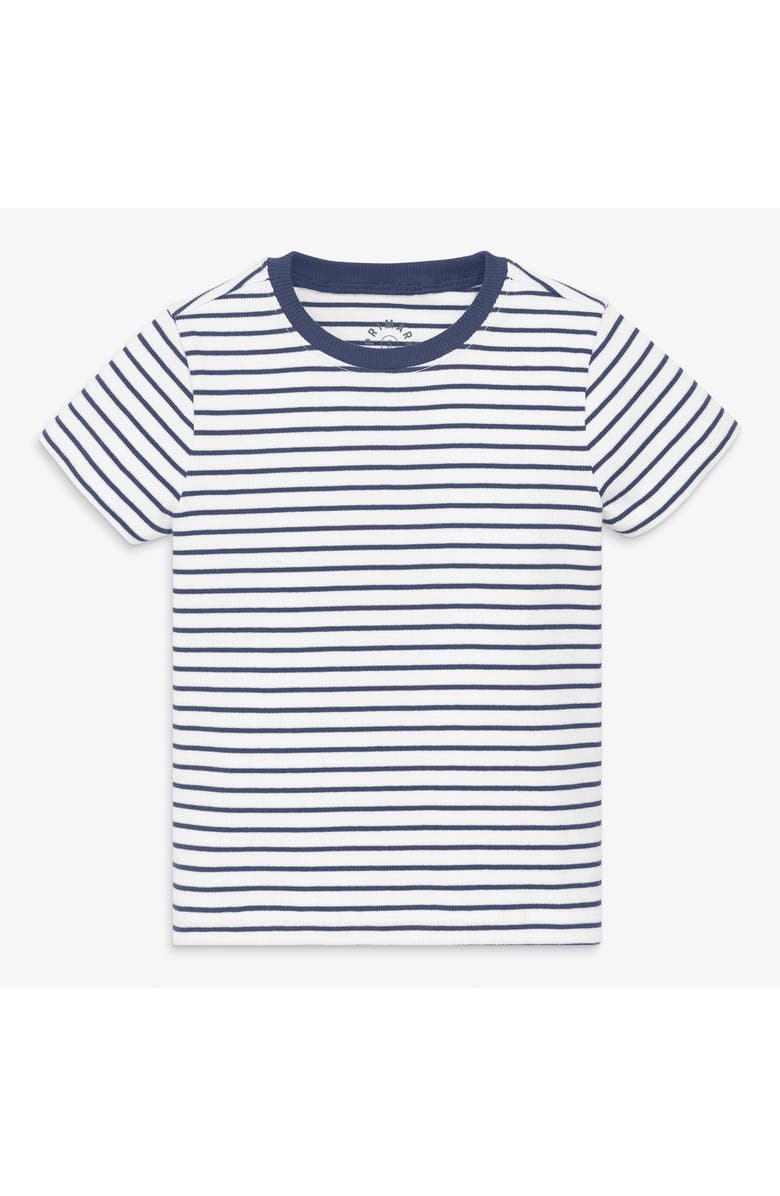 Primary Kids Rib Tee In Stripe, Main, color, Sunwashed Navy White Stripe