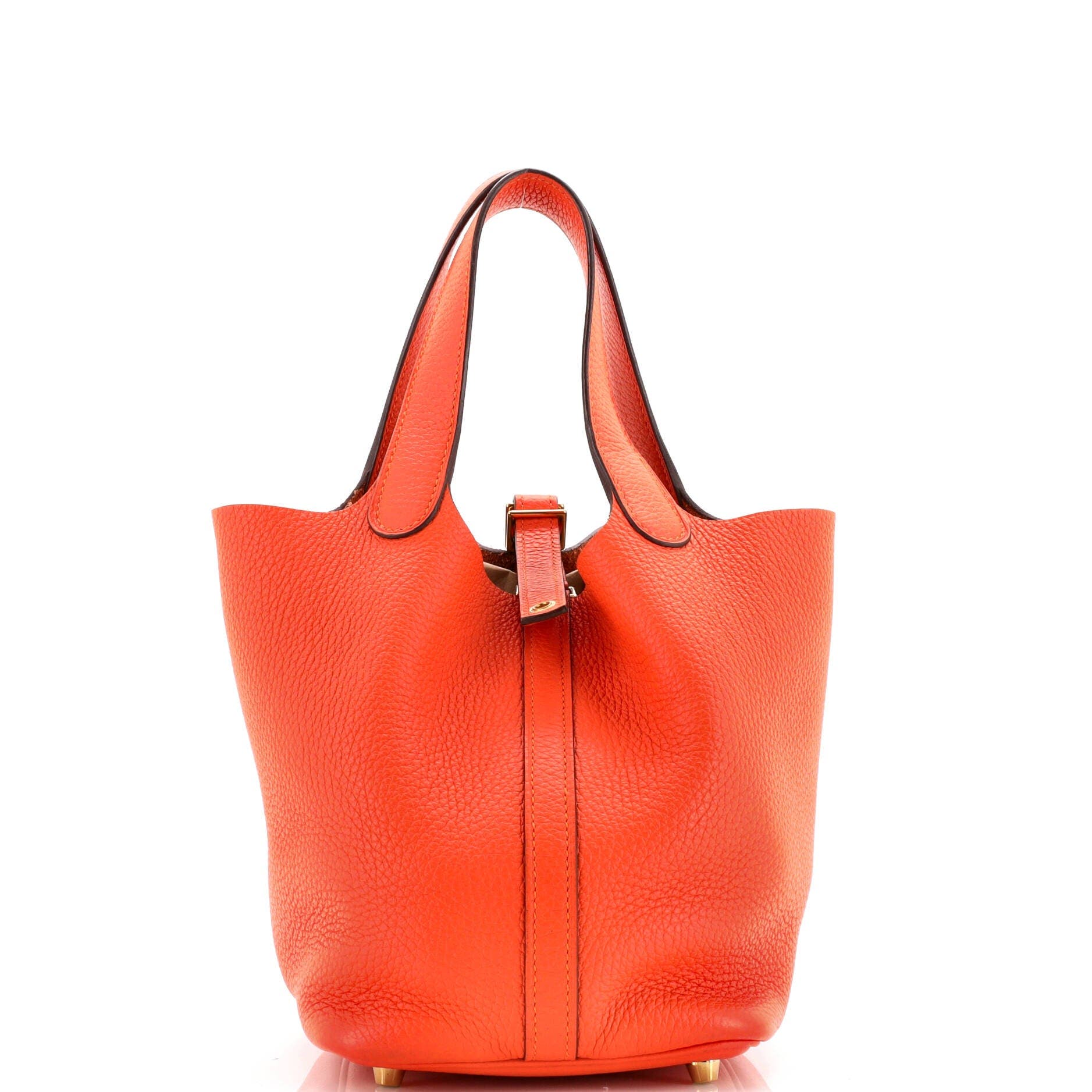 Pre-Owned Hermes Picotin Lock Bag Clemence PM, Main, color, Feu