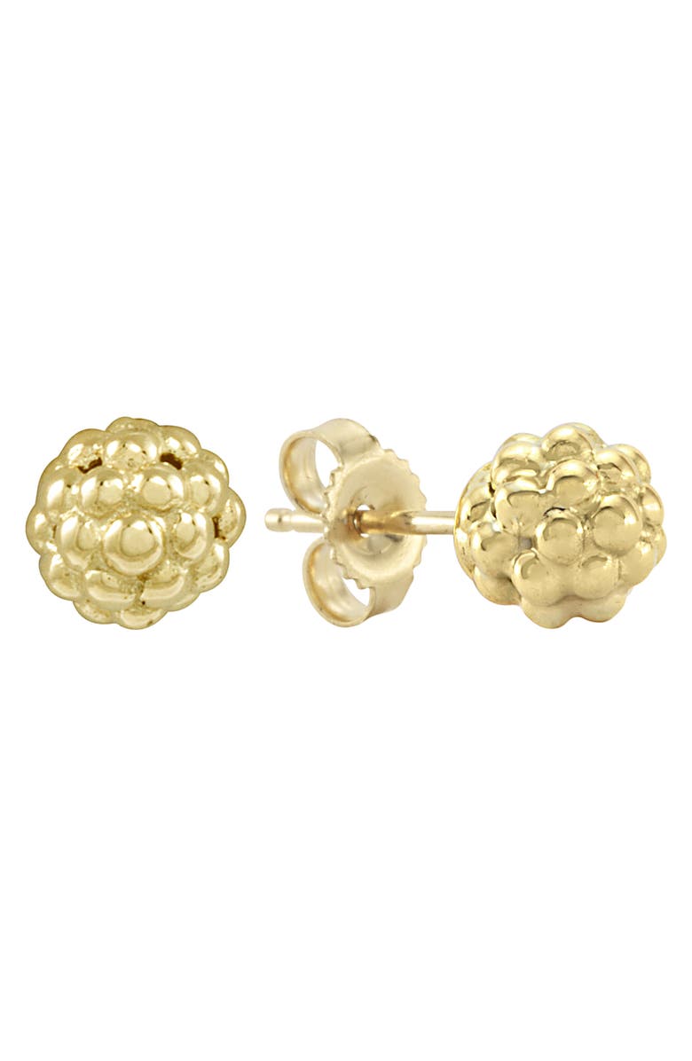 LAGOS Caviar 18K Gold Stud Earrings, Main, color, Gold