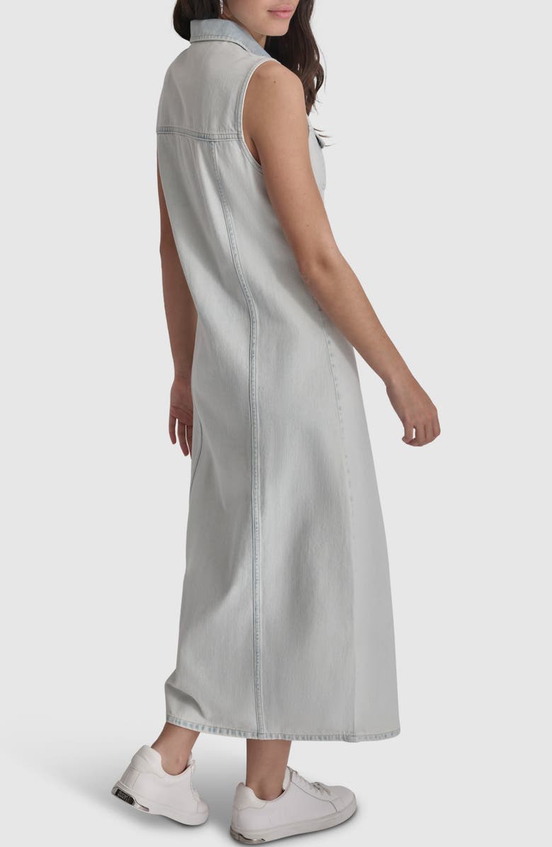DKNY Jeans Sleeveless Denim Maxi Shirtdress, Alternate, color, Billboard