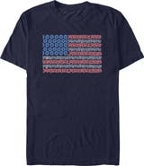 Lost Gods Men's Lost Gods Roses and Daisies American Flag Graphic T-Shirt