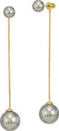 SAVVY CIE JEWELS Shell Pearl Drop Earrings