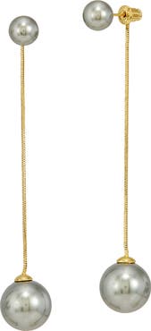 SAVVY CIE JEWELS Shell Pearl Drop Earrings