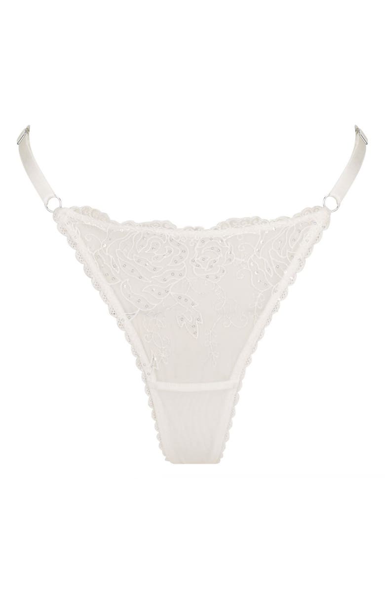 Kat The Label Delilah Lace Thong, Alternate, color, White