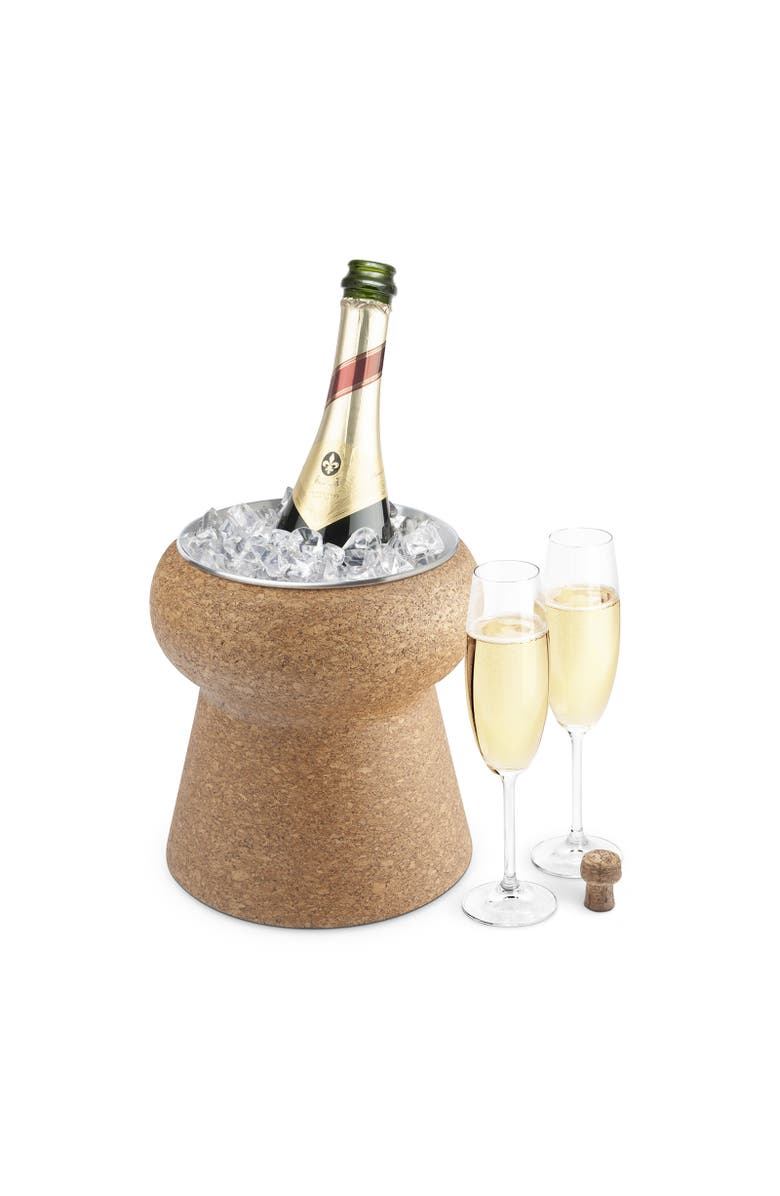 FINAL TOUCH Champagne & Wine Cork Beverage Bin, Main, color, Clear