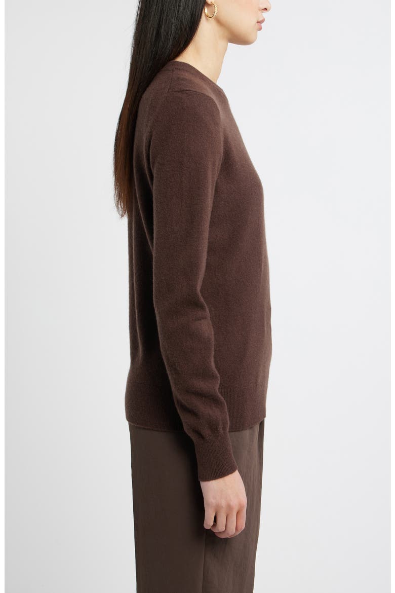 Crewneck Cashmere Sweater, Alternate, color, BROWN MOLE