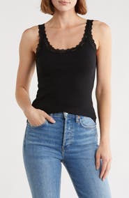 Leith Lace Trim Tank Top