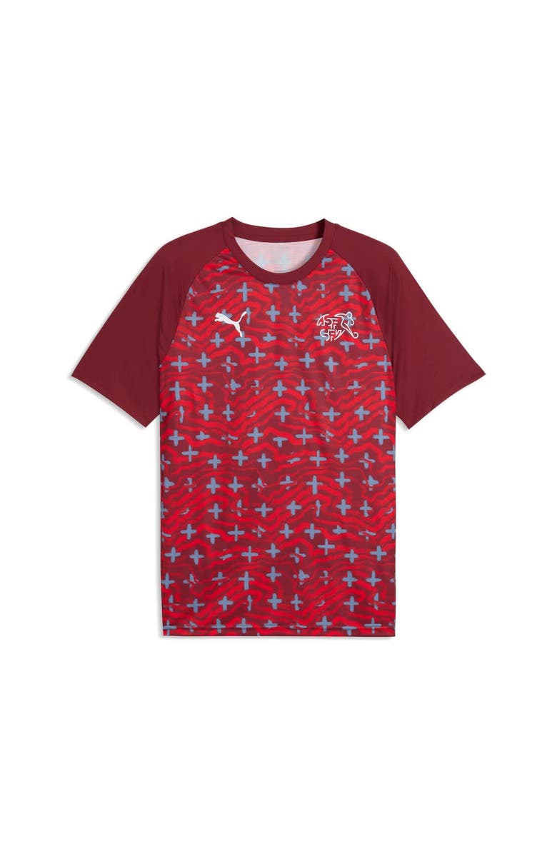 PUMA Men's Puma Red Switzerland National Team 2026 Pre-Match Top, Alternate, color, Red