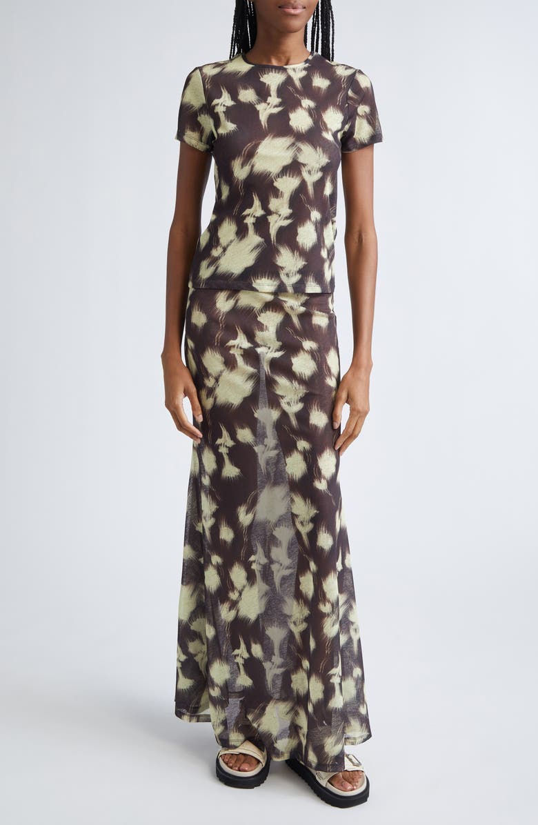 Siedrés Arden Print Mesh Top, Alternate, color, Ivory Multi