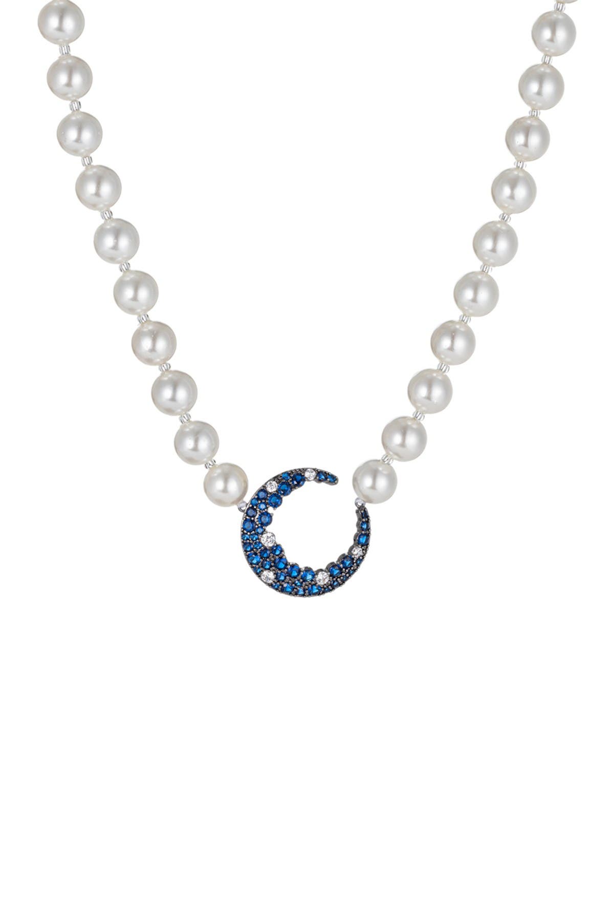 EYE CANDY LOS ANGELES Blue Moon Shell Pearl Strand Necklace (Women ...