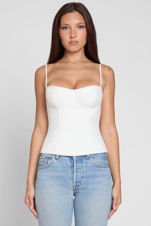 Leau Bali Bustier Corset Top In White