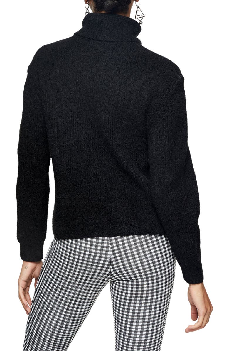 Topshop Roll Crop Sweater, Alternate, color,
