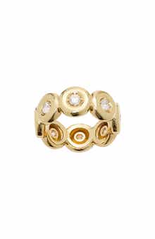 Cubic Zirconia Bubble Bezel Band Ring