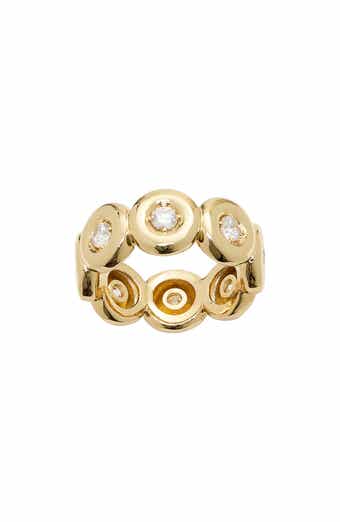 Cubic Zirconia Bubble Bezel Band Ring