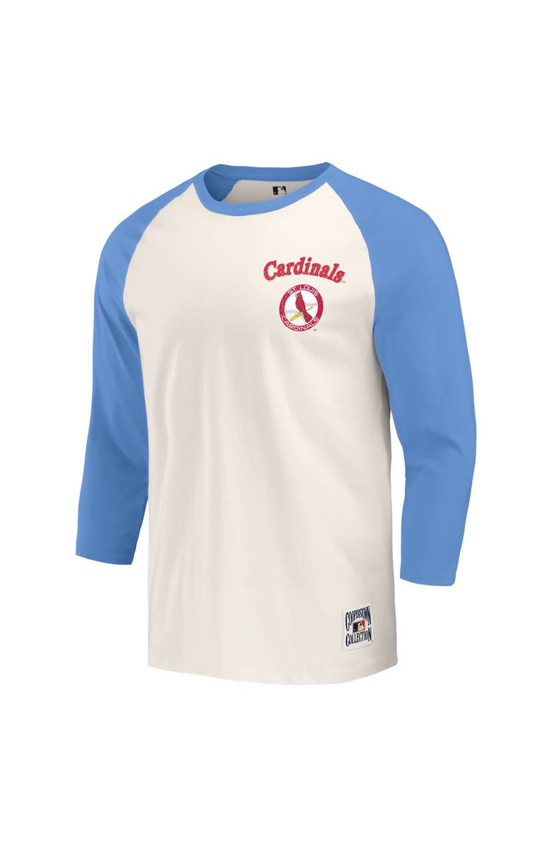 Darius Rucker Collection by Fanatics Men's Darius Rucker Collection by Fanatics Light Blue/White St. Louis Cardinals Cooperstown Collection Raglan 3/4-Sleeve T-Shirt, Alternate, color, Light Blue