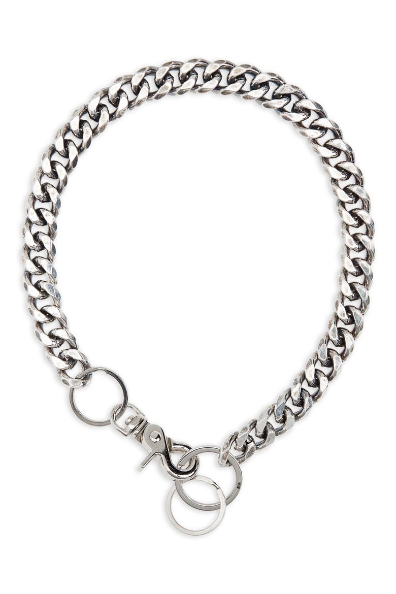 Cuban Link Choker, Main, color, SILVER