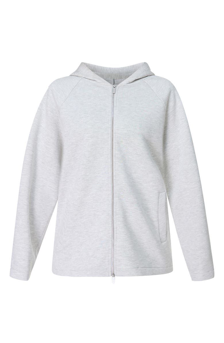 Sweaty Betty Wind Down Zip Hoodie, Alternate, color, Ice Grey Marl
