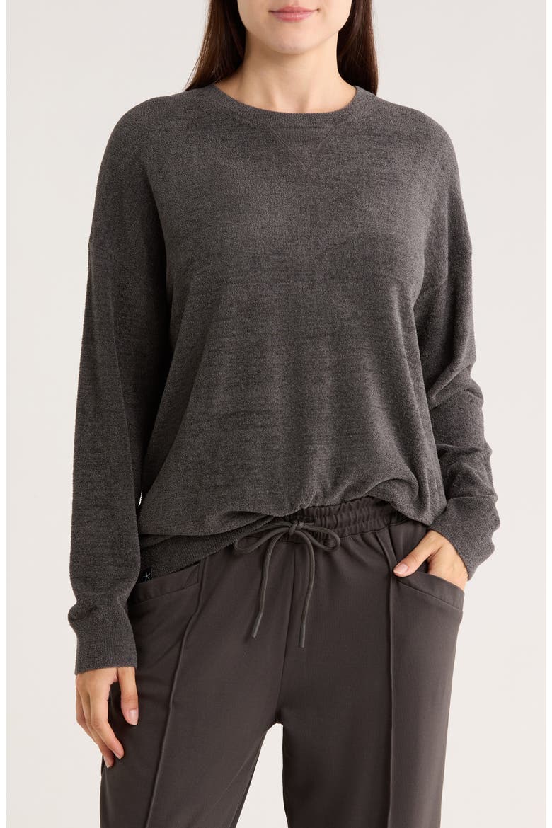 CozyChic Ultra Lite® Drop Shoulder Lounge Sweater, Main, color, CARBON