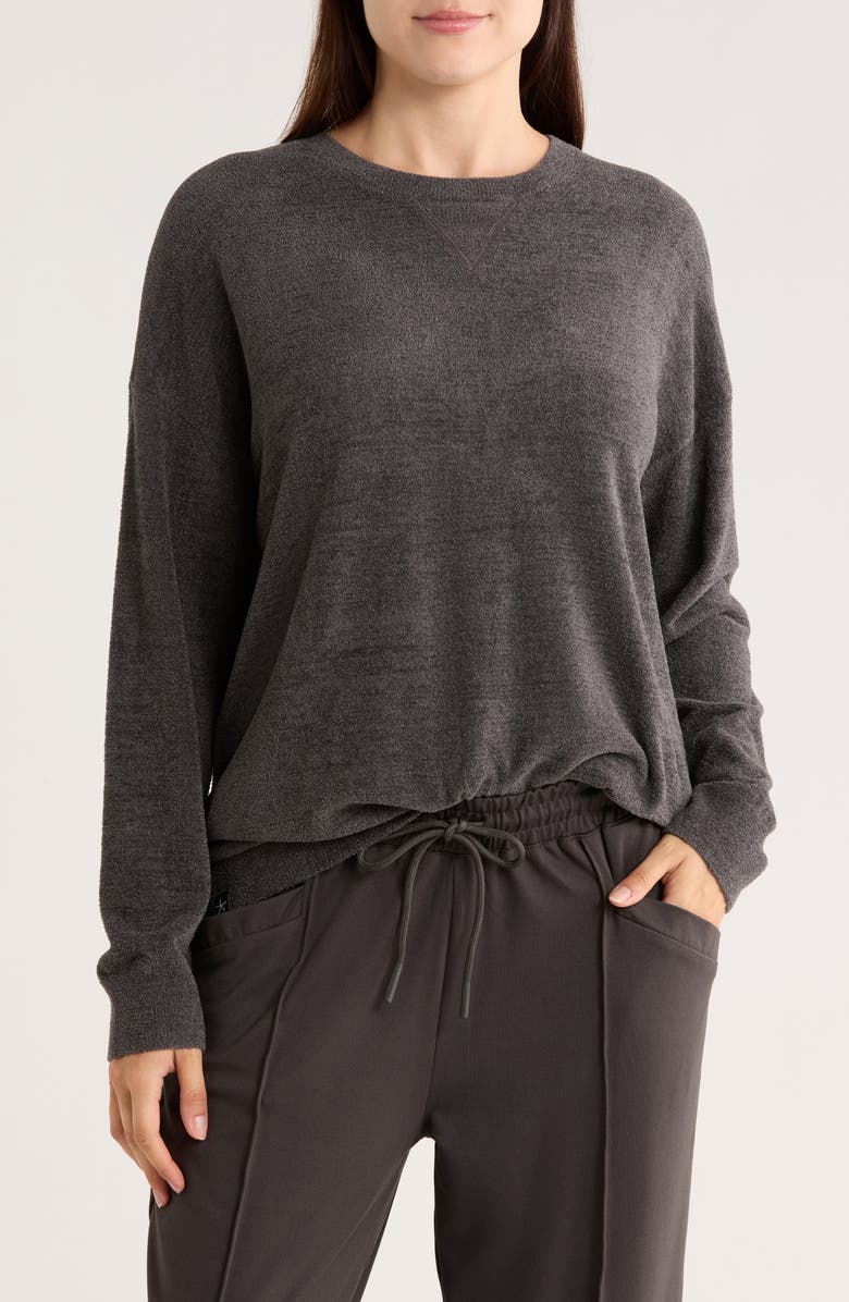 Barefoot Dreams<sup>®</sup> CozyChic Ultra Lite<sup>®</sup> Drop Shoulder Lounge Sweater, Main, color, Carbon