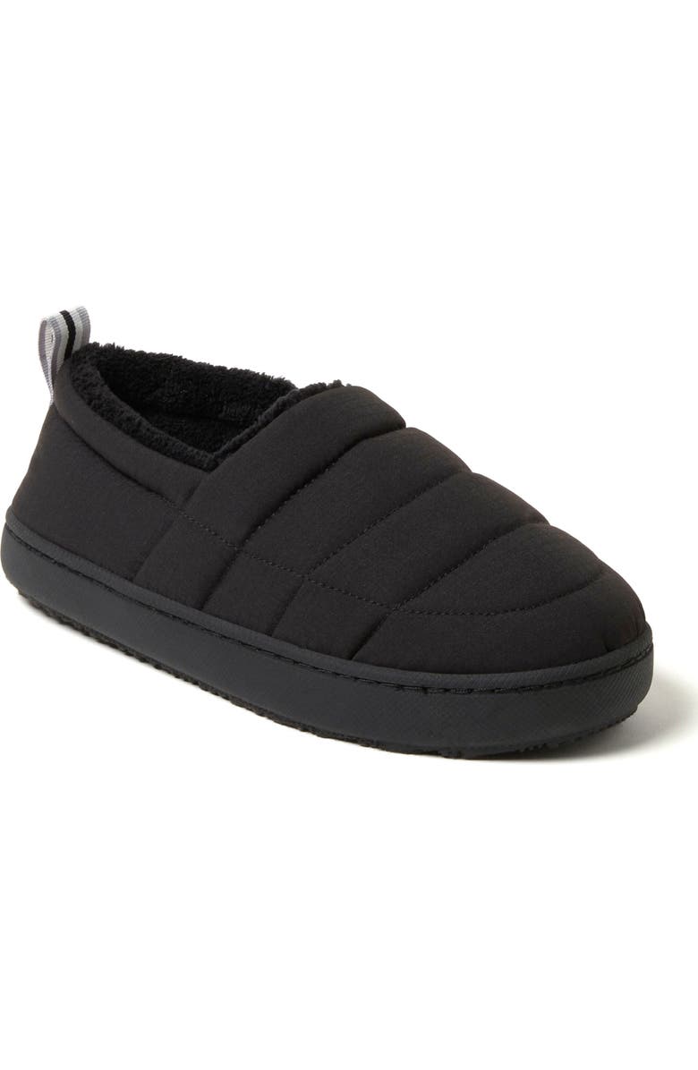 DEARFOAMS Fern Ripstop Closed Back Slipper, Main, color, Black