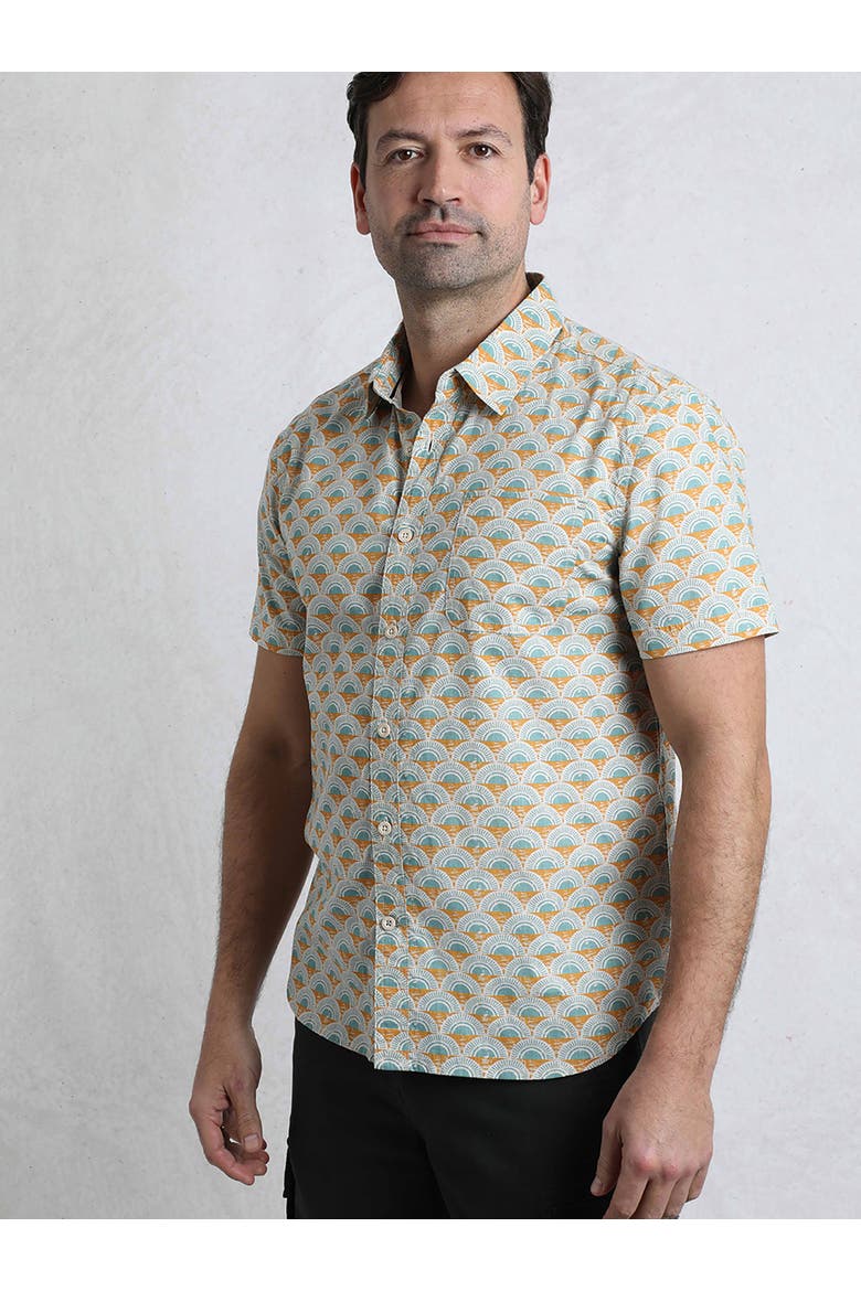 Faraway Printed Shirt, Main, color, Caramel