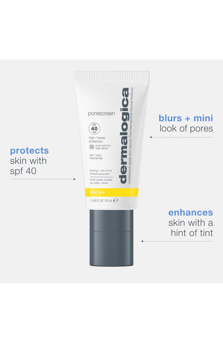 dermalogica<sup>®</sup> Porescreen SPF 40 Blurring + Hint of Tint Mineral Sunscreen, Alternate, color, 