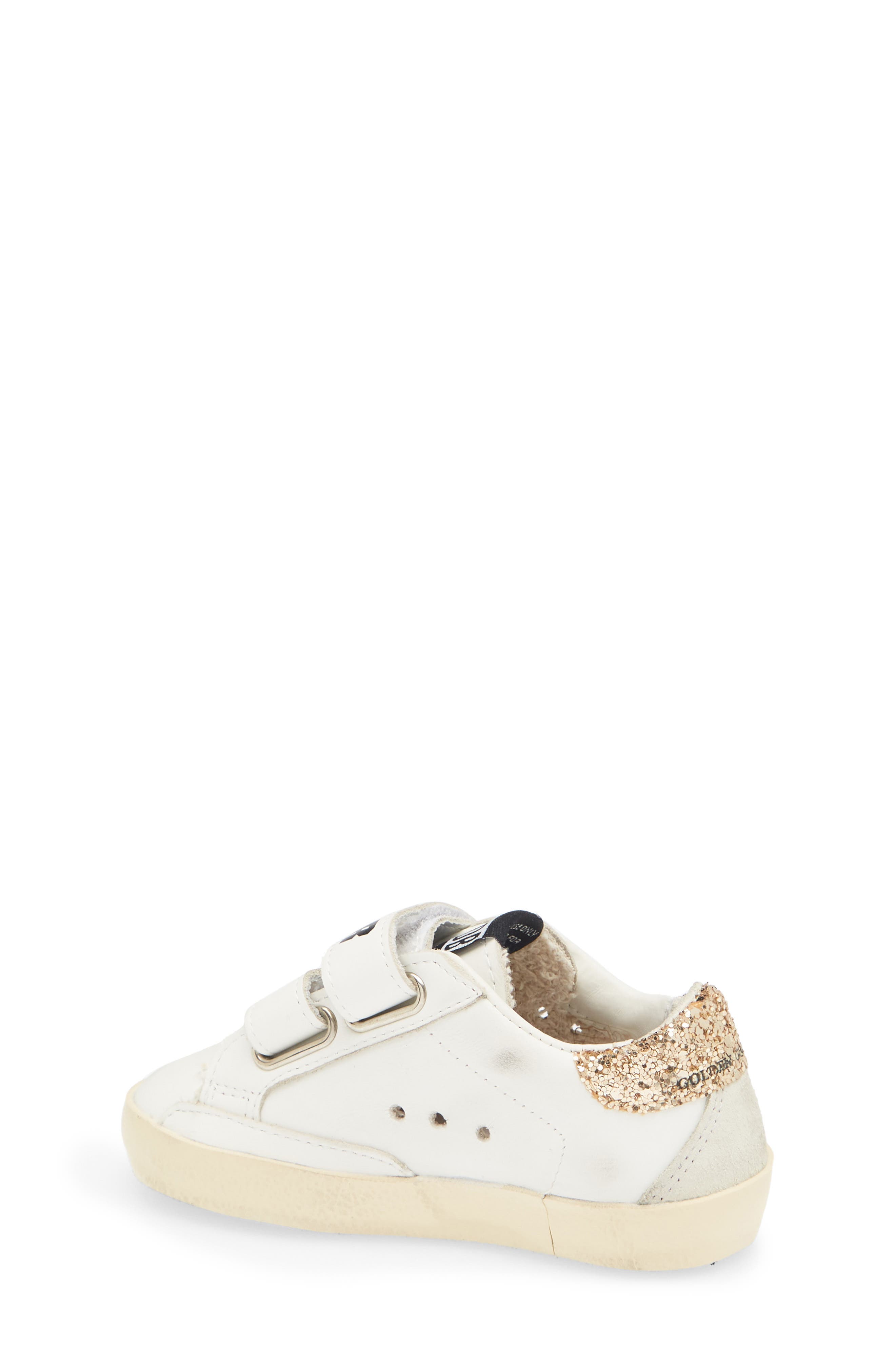 Kids' Old School Sneaker, Alternate, color, WHITE/ SILVER/ LIGHT GOLD/ ICE